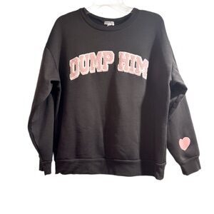 Orange Kiss “DUMP HIM” Oversized Sweatshirt – Size Small